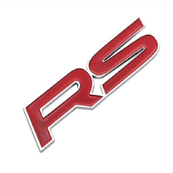 Metal Logo RS Logo Red Silver