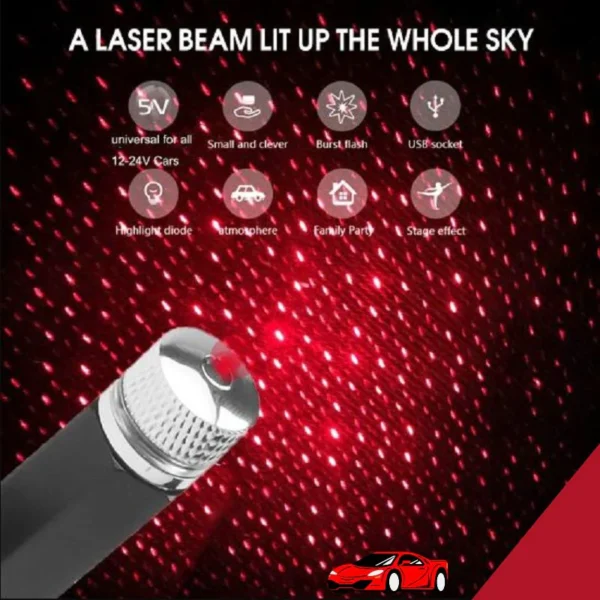 Usb Star Laser Light For Car Interior Decoration
