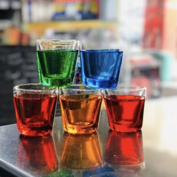 Car Dashboard Decoration Multi Colour Glass Cups - Random Color
