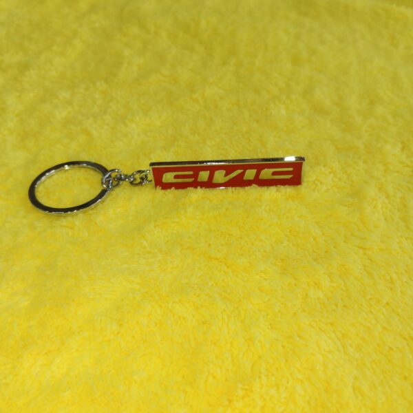 Metal Keyring Civic Red